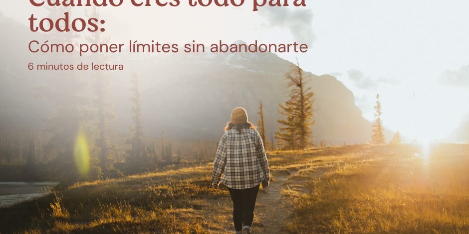 Mujer agotada aprendiendo a poner límites somáticos y volver a sí